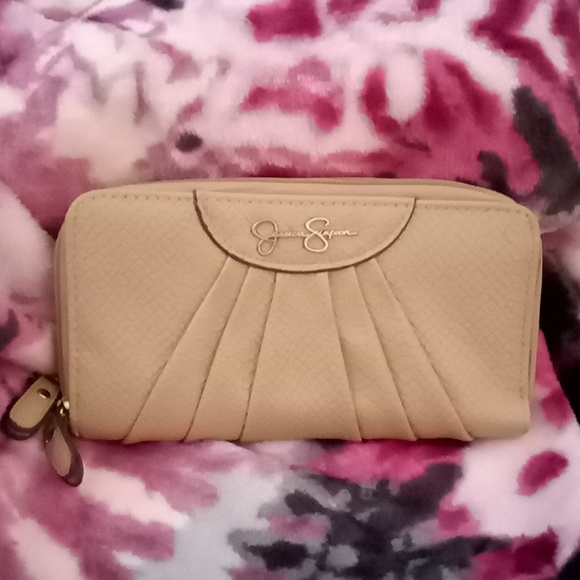 Euc Jessica Simpson tan Wallet clutch - Picture 1 of 6